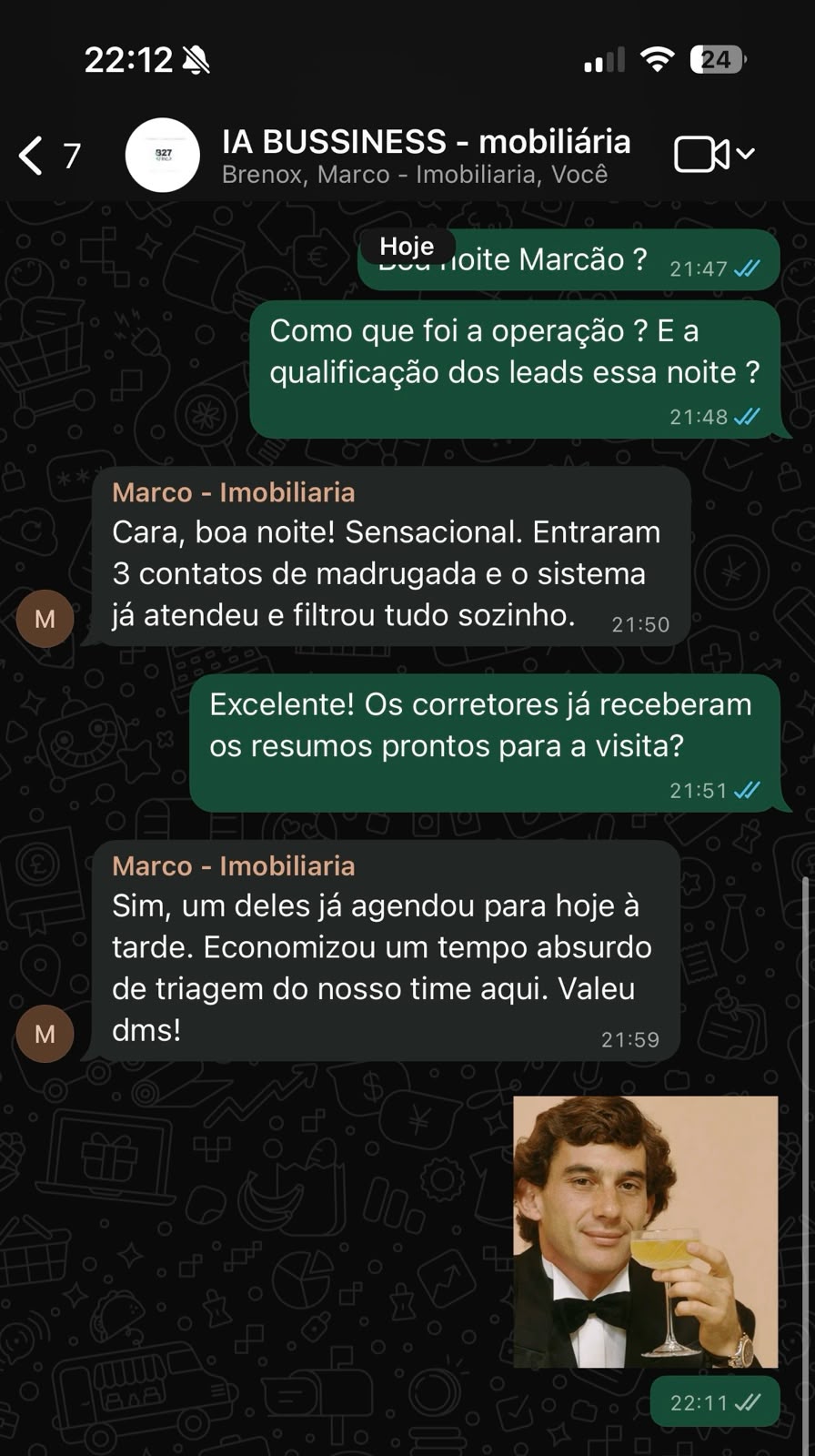 Feedback visual do projeto da B27 Inc.